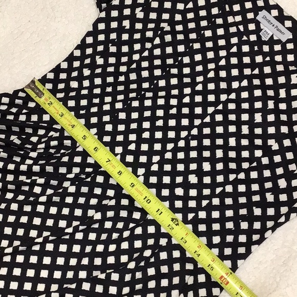 CUTE BLK & WHITE PRINT SHORT SLEV DRESS PM - Picture 8 of 10